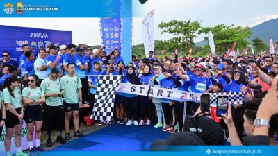 Pantai Senaya Beach Para Pelari Tumpah Ruah , diacara Krakatau Beach Run 2025, Jadi Magnet Wisata Baru Lampung Selatan