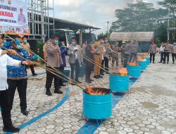 Polres Lampung Selatan, Musnahkan Barang Bukti Narkotika Pengungkapan Kasus Sepanjang Januari Hingga Desember 2025