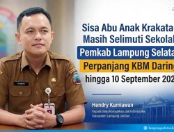 Sisa Abu Anak Krakatau Masih Selimuti Sekolah, KBM Daring Lampung Selatan Diperpanjang hingga 10 September