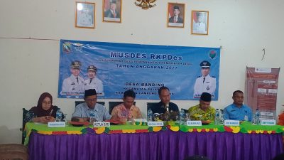 Pemerintah Desa menggelar Musyawarah Desa (Musdes) dalam rangka Penyusunan Rencana Kerja Pemerintah Desa (RKP Desa) Tahun Anggaran 2027