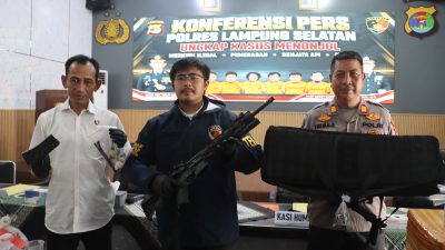 Diburu dari Pelabuhan Bakauheni hingga Loteng, Senjata Laras Panjang belasan Amunisi diamankan Polisi